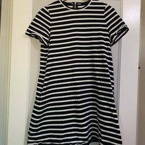kate spade stripe zip-back knit dress